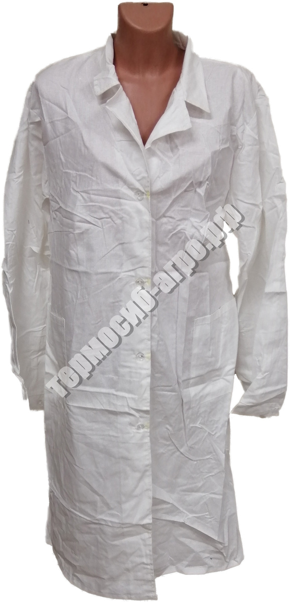 Халат белый  (х/б бязь)